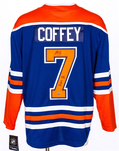 Paul Coffey Signed Edmonton Oilers Fanatics Jersey with "Norris 86" Notation - COA