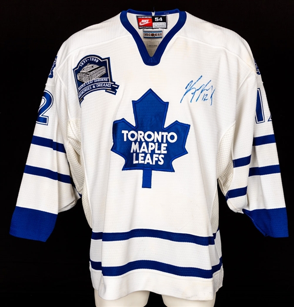 Kris Kings 1998-99 Toronto Maple Leafs Signed Game-Worn Jersey - Team Repairs! - MLG Memories and Dreams Patch!