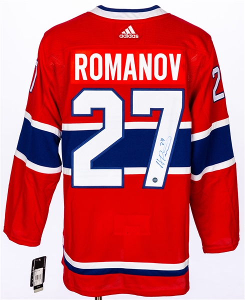 Alexander Romanov Signed Montreal Canadiens Home Jersey with COA