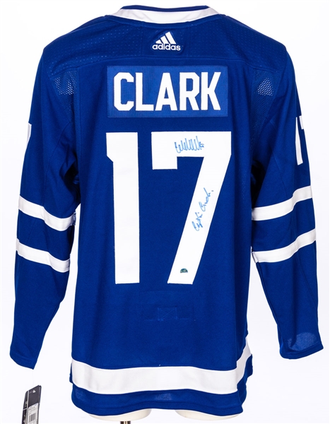 Wendel Clark Signed Toronto Maple Leafs Captains Home Jersey with "Captain Crunch" Notation - COA 