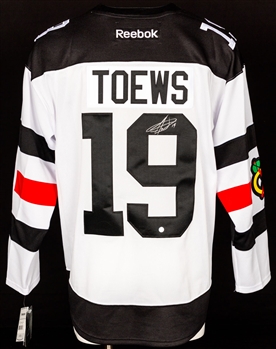 Jonathan Toews Signed 2015-16 Chicago Black Hawks Stadium Series Captains Replica Jersey with COA