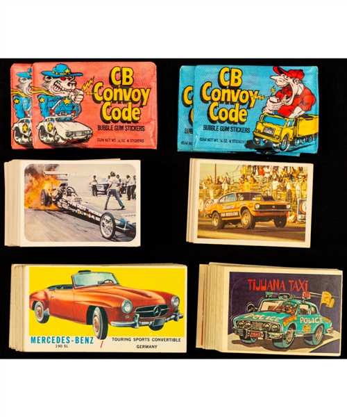 1960s/1970s Cars Non-Sport Card Sets/Near Sets Including 1961 Topps Sports Cars and 1972 Fleer Drag Nationals - Includes Packs