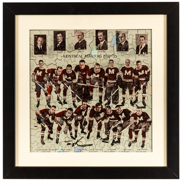 Montreal Maroons 1932-33 Framed Jigsaw Puzzle (17" x 17")