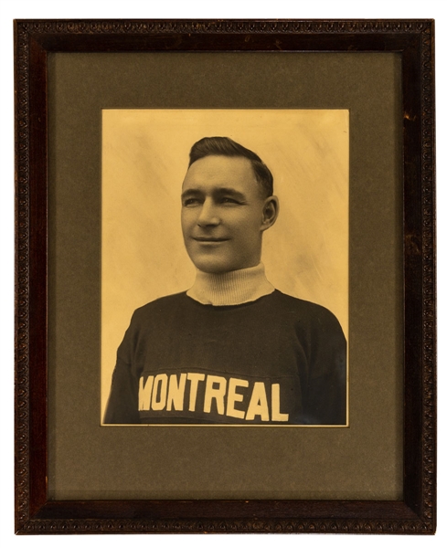 Vintage Mid-to-Late-1920s Clint Benedict Montreal Maroons Framed Photo (12 1/2" x 15 1/2")