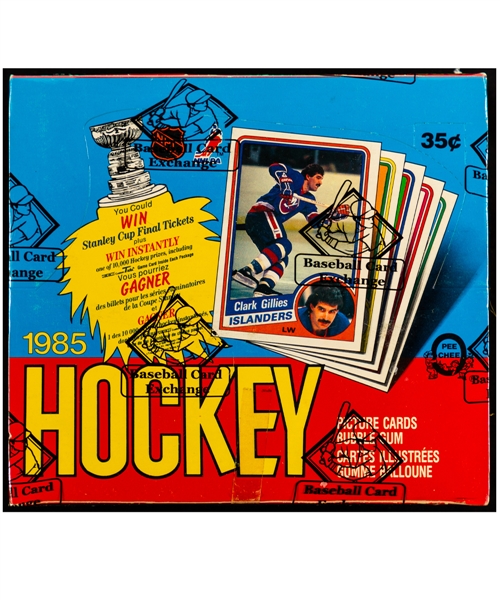 1984-85 O-Pee-Chee Hockey Wax Box (48 Unopened Packs) - BBCE Certified - Yzerman, Neely, Gilmour, Chelios and Lafontaine Rookie Cards Year!