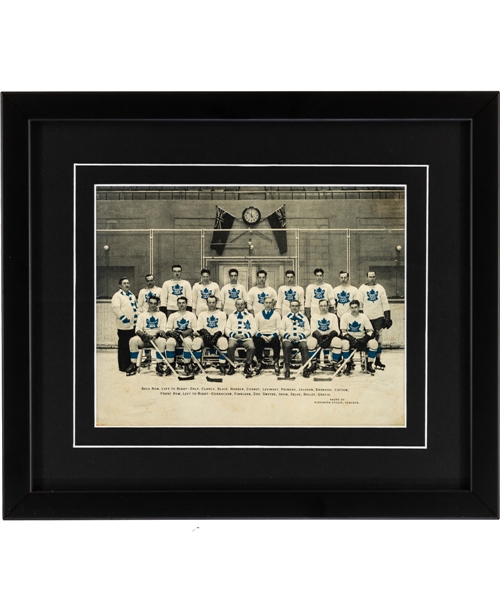 Toronto Maple Leafs 1931-32 Stanley Cup Champions Colourized Framed Team Photo (12” x 14") 