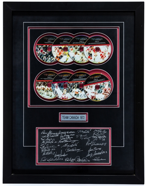 Brian Glennie’s 1972 Canada-Russia Series Team Canada Team-Signed DVD Framed Montage with Family LOA (23 ¾” x 30 ¾”)