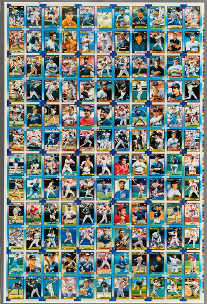 1990 to 1993 O-Pee-Chee and OPC Premier Baseball Card Uncut Sheets (48) Including 1990 O-Pee-Chee Uncut Sheets (15) with Ken Griffey Jr. and Frank Thomas Cards