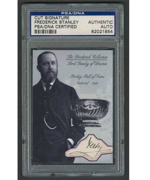 Deceased HOFer Lord Stanley Signed Custom Card (The Broderick Collection) - PSA/DNA Certified