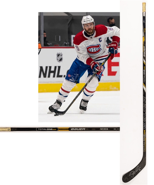 Shea Webers Mid-to-Late-2010s Montreal Canadiens Signed Bauer Total One NXG Game-Used Stick 