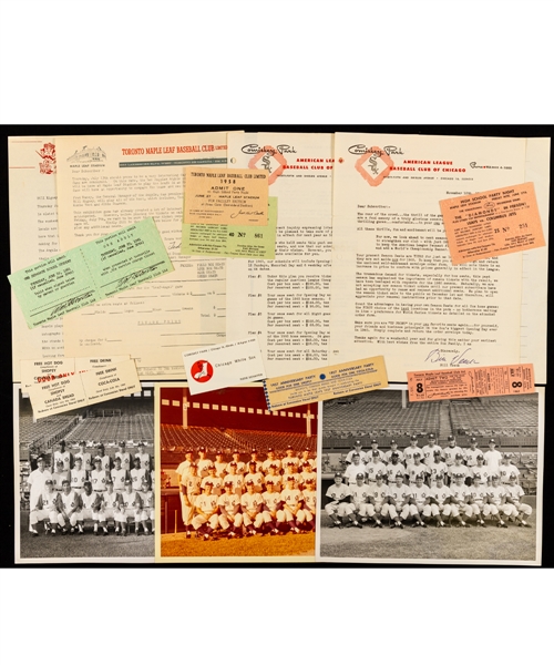 Toronto Maple Leafs Baseball Club 1950s/1960s Collection from Former Team Executive Featuring Team Photos, Documents, Promotional Items and Much More!