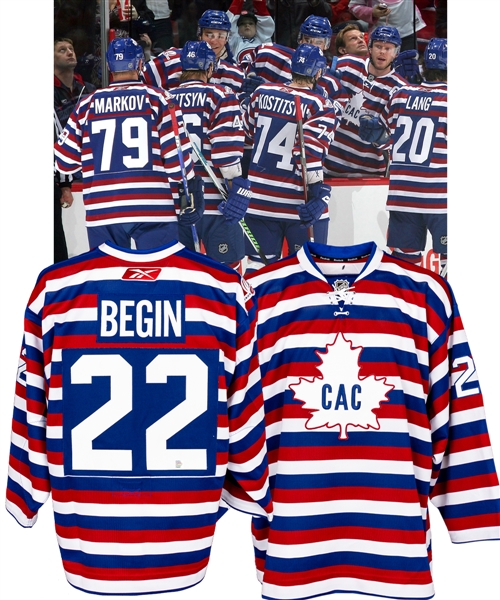 Steve Begins 2008-09 Montreal Canadiens "1912-13" Centennial Game-Issued Jersey with His Signed LOA