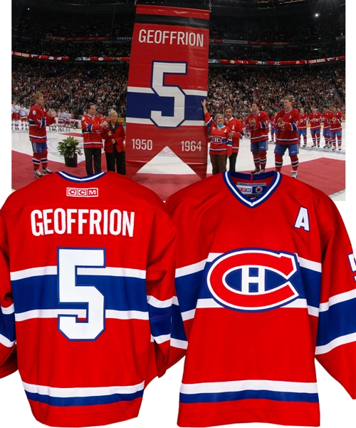 Steve Begins March 11th 2006 "Bernard Geoffrion Jersey Retirement Night" Souvenir Jersey with His Signed LOA 