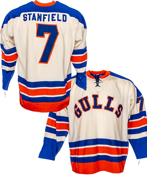 Jim Stanfields Early-to-Mid-1970s WHL San Diego Gulls Game-Worn Jersey – Team Repairs! 