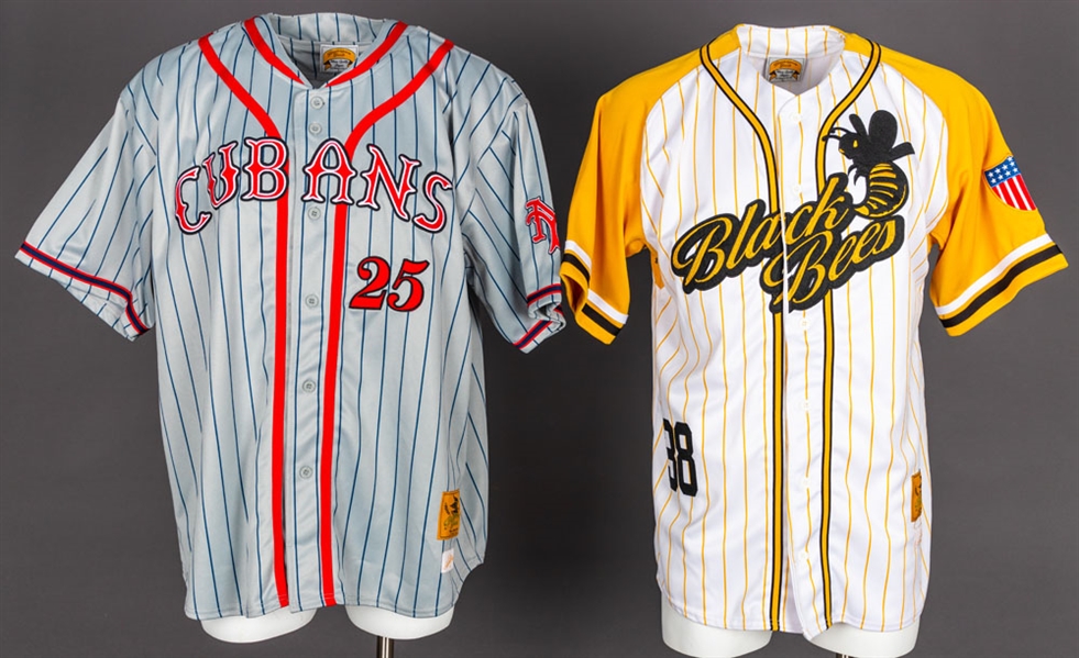 Negro League Replica Jersey Collection of 6 including the New York Cubans, Ethiopian Clowns and Zulu Cannibal Giants 