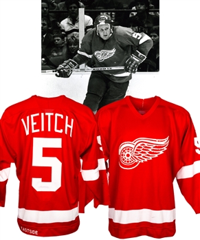 Darren Veitchs 1985-86 Detroit Red Wings Game-Worn Jersey - 60th Patch! 