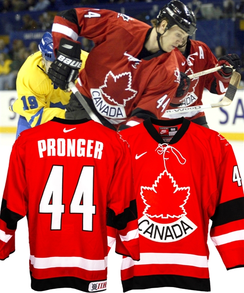 Chris Pronger’s 2002 Winter Olympics Team Canada Game-Worn Alternate Jersey with Hockey Canada LOA