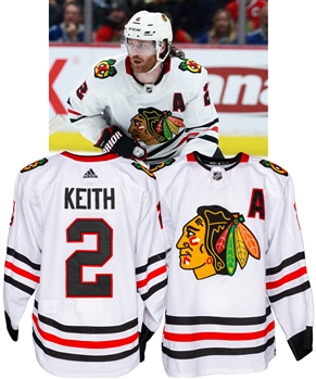 Duncan Keith’s 2019-20 Chicago Black Hawks Game Worn Alternate Captain’s Jersey with Team LOA