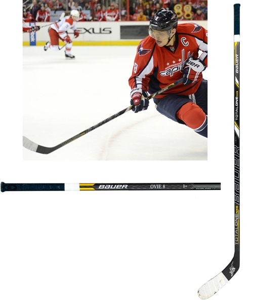 Alexander Ovechkins Mid-2010s Washington Capitals Signed Bauer TotalOne NXG Game-Used Stick