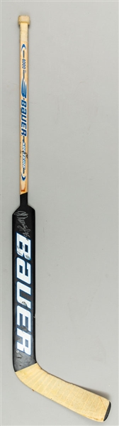 Nikolai Khabibulins Early-to-Mid-2000s Tampa Bay Lightning Signed Bauer Game-Used Stick