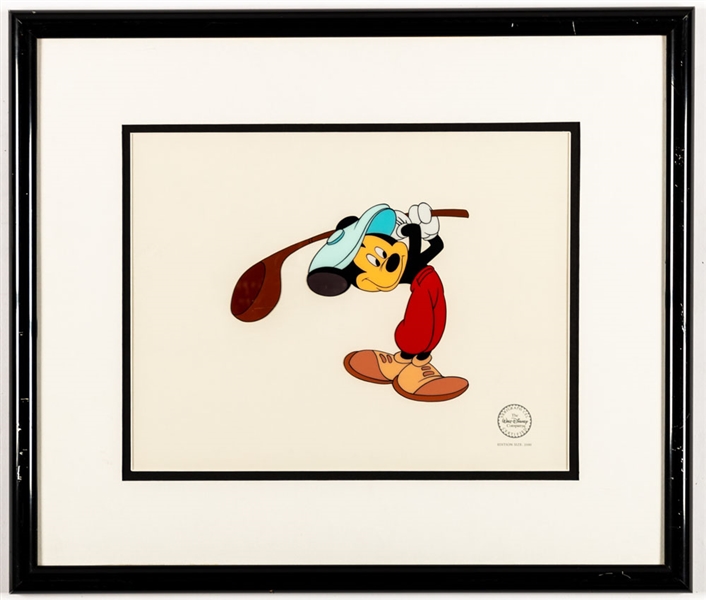 Walt Disney Studios Mickey Mouse and Donald Duck Golfing Framed Limited-Edition Serigraph Cels (2)