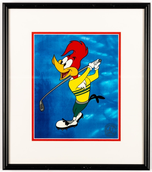 Walter Lantz Woody Woodpecker Golfing Framed Limited-Edition Serigraph Cel and Hand Painted Cel (2) 
