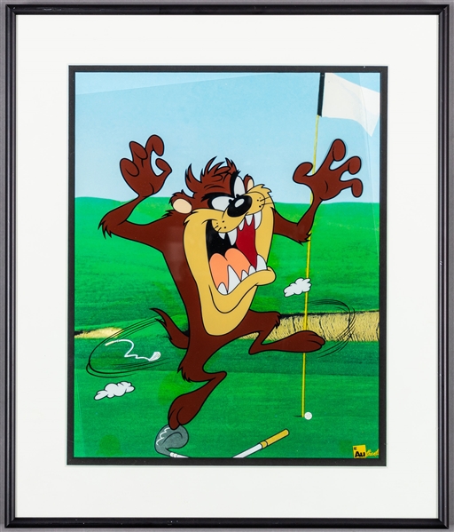 Warner Bros. Bugs Bunny and Tasmanian Devil Golfing Framed Limited-Edition Sericels (2) 