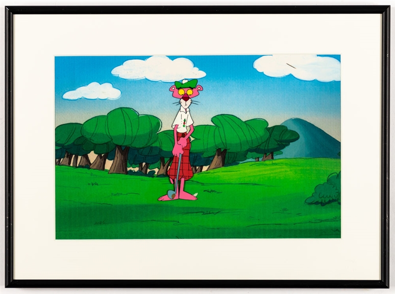United Artists Pink Panther Golfing Framed Limited-Edition Serigraph Cel and Framed Animation Cel (2)