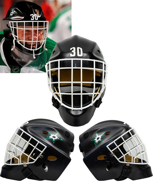 Tim Thomas 2013-14 Dallas Stars Game-Worn Goalie Mask by Sportmask with His Signed LOA - Photo-Matched!