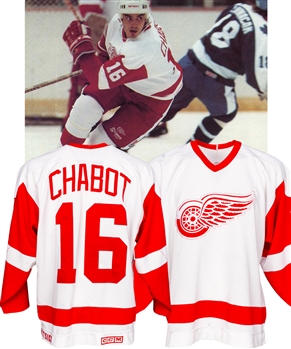 John Chabots 1987-88 Detroit Red Wings Game-Worn Jersey 