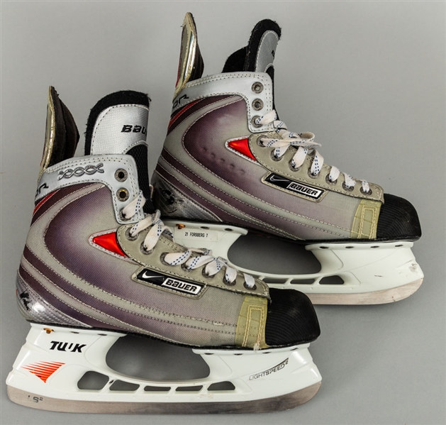 Peter Forsberg’s Late-2000s Colorado Avalanche Bauer Vapor Game-Used Skates