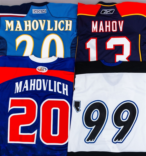 Peter Mahovlichs Presentational/Event-Worn Jerseys (6) Including Panthers, Trashers, 2001 AHL All-Star Game and Others with His Signed LOA
