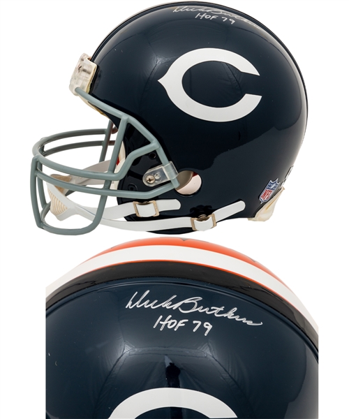 Dick Butkus Signed Limited-Edition Chicago Bears/Illinois Fighting Illini Full-Size Helmet #2/3 with Display Case - Fanatics Authenticated