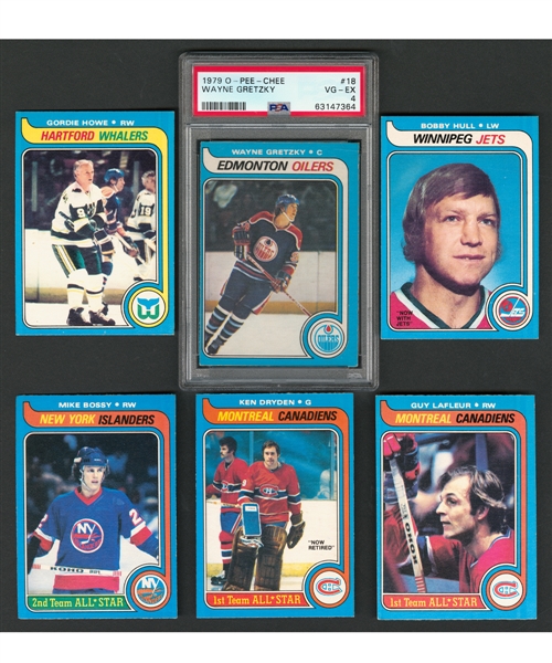 1979-80 O-Pee-Chee Hockey Complete 396-Card Set Including Graded PSA 4 Wayne Gretzky Rookie Card