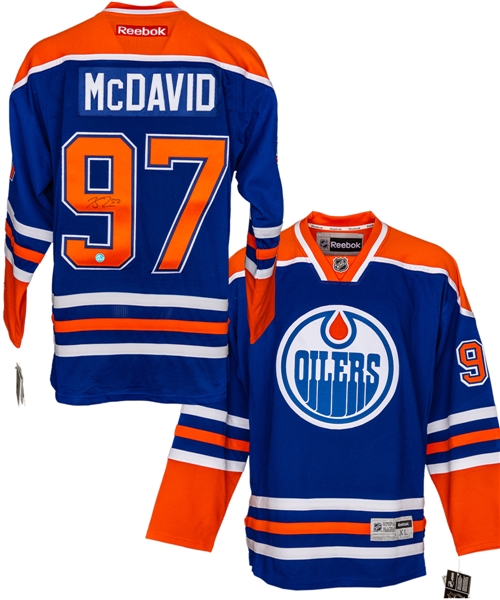 Connor McDavid Signed Edmonton Oilers Reebok Jersey with COA