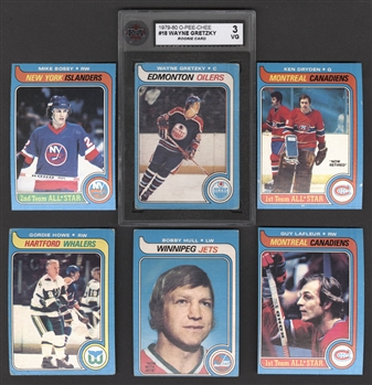 1979-80 O-Pee-Chee Hockey Complete 396-Card Set Including Graded KSA 3 Wayne Gretzky Rookie Card