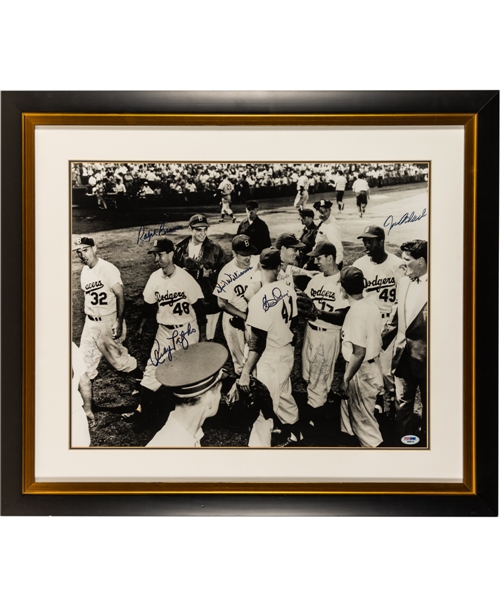 Brooklyn Dodgers 1952 Celebration Multi-Signed Framed Photo with PSA/DNA LOA (23 ½” x 27 ½”)