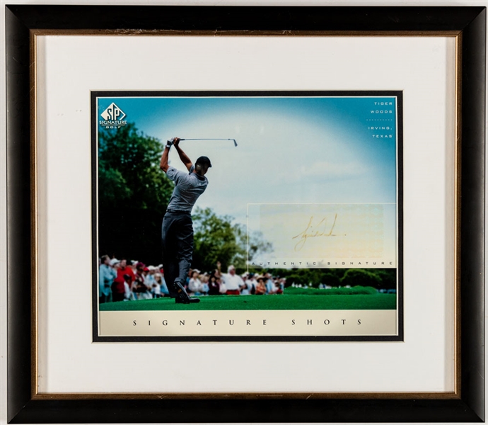 Tiger Woods 2004 Upper Deck "Signature Shots" Signed Framed Photo Card 