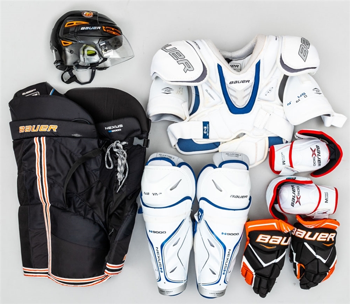 Demain des Hommes 2018 French-Language TV Series Hockey Ensembles with Equipment Bags (4) Worn by Main Characters Zach Walker, Jean-Sébastien Labelle and Benjamin "Benji" McEwan 