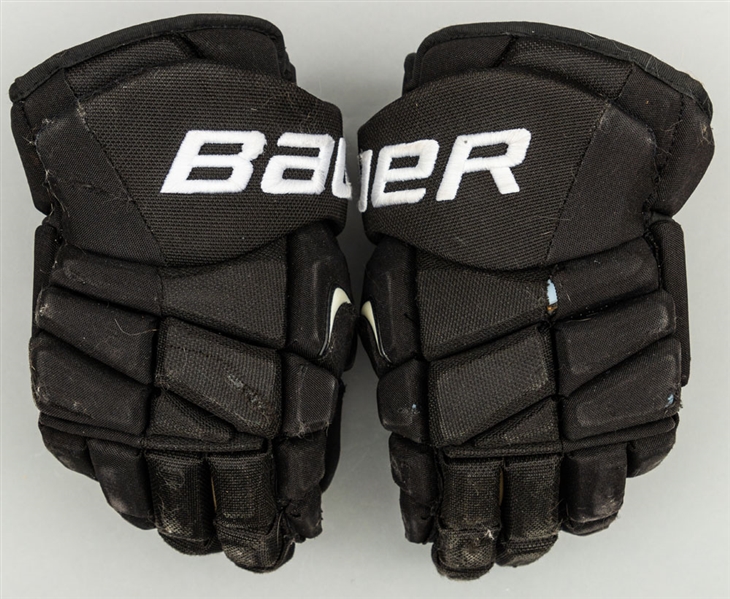 Luke Schenn’s Early-to-Mid-2010s Philadelphia Flyers Bauer Vapor Game-Used Gloves 