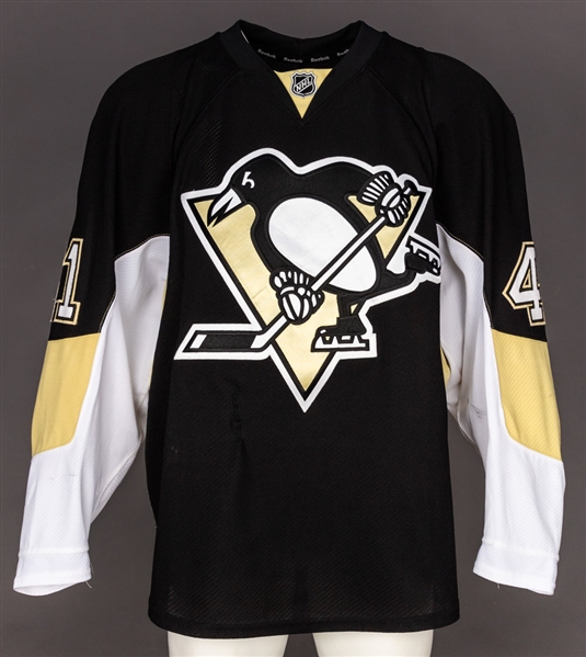 Robert Bortuzzo’s 2013-14 Pittsburgh Penguins Game-Worn Jersey 