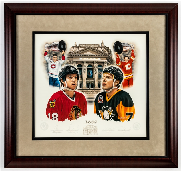 Hockey Hall of Fame “2000 Inductees” Framed Daniel Parry Limited-Edition Multi-Signed Lithograph “102/999” with LOA (30 ¾” x 29 ¼”) 