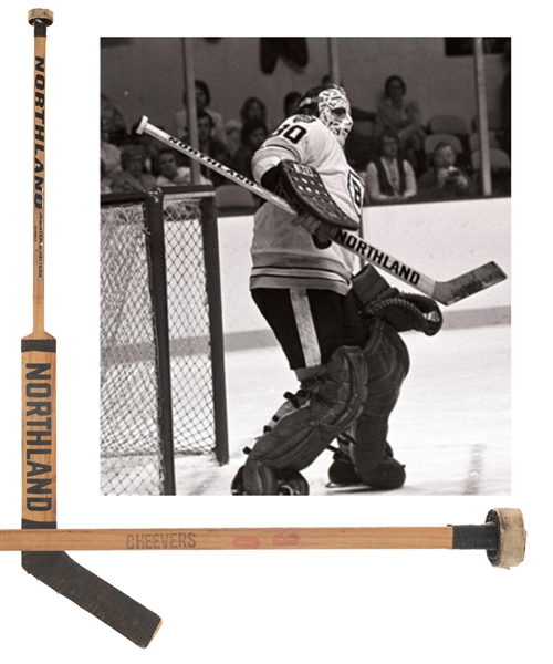 Gerry Cheevers Mid-to-Late-1970s Boston Bruins Game-Used Northland Stick #1 from the Tom Johnson Collection with an LOA from the Johnson Family 