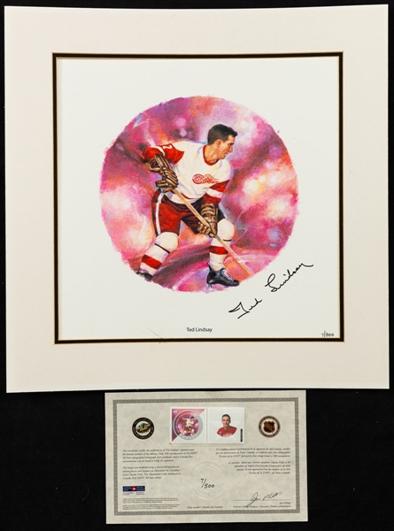 Ted Lindsays Canada Post Collection with Hockey Stamps, Coins, Signatures and Assorted Items with Family LOA 