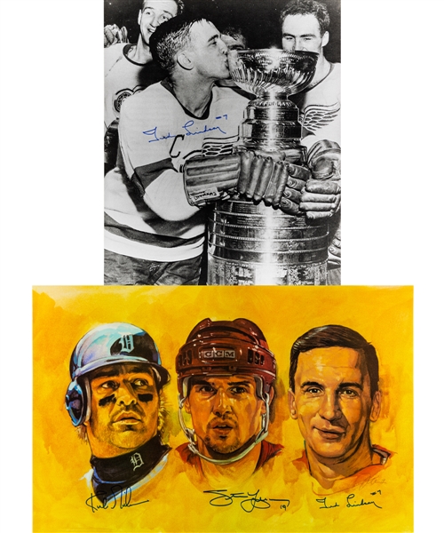 Ted Lindsays Signed and Multi-Signed Hockey Lithographs/Prints/Posters/Photos (20) with Family LOA
