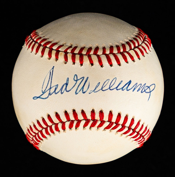 Ted Williams Signed Rawlings Official American League Bobby Brown Baseball with JSA LOA