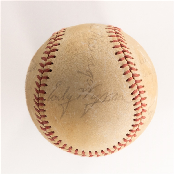 Roger Maris, Enos Slaughter, Early Wynn, Al Lopez and Others Multi-Signed Baseball with JSA Auction LOA