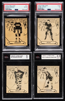 1936-37 O-Pee-Chee Series "D" (V304D) Hockey Near Complete Card Set (24/36) Plus Extras (11) with Graded Cards (10) Inc. HOFers #121 Morenz (PSA 4) and #129 Joliat (PSA 5)