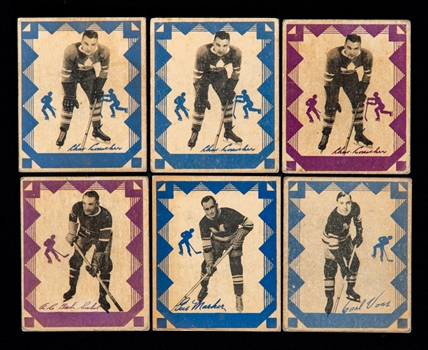 1937-38 O-Pee-Chee V304 Series "E" Hockey Card Starter Set (23/48) Plus Extras (13) Including Charlie Conacher (2)