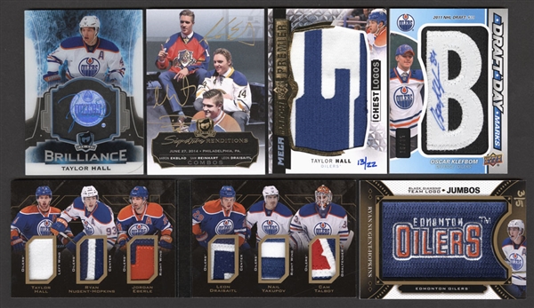 Edmonton Oilers Hockey Cards (90) Including Patches/Autographs/Rookies - Nugent-Hopkins, Draisaitl, Hall, Eberle, Fuhr